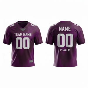 Maillot de football américain personnalisé pour homme, 100 % polyester, respirant, uniforme de sport, grande taille, manches courtes, vêtements d'équipe personnalisés - Product Image 5