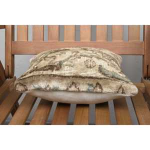 หมอนอิงผ้าวูลสีเบจ12X12นิ้วหมอนอิงปักลายดอกไม้วินเทจเป็นมิตรต่อสิ่งแวดล้อมดีไซน์แบบชนบท - Product Image 5