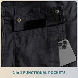 Nouvelles vestes en toile de coton vintage de style actuel pour hommes, poids lourd, personnalisées, matériau de haute qualité, fermeture éclair, vestes en toile pour homme - Product Image 3