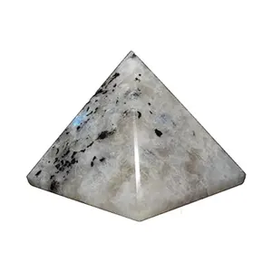 La piramide di pietra preziosa di cristallo arcobaleno pietra di luna attira abbondanza e vibrazioni Positive piramide di cristallo produttore