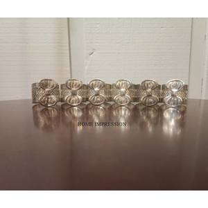 Anneaux de serviette en laiton classiques et modernes, décoration de table de mariage en métal, en stock - Product Image 6