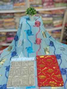 Nuevo Vestido de Chifón Jacquard de Lujo para Niñas, Color Verde Oliva, Fransawi Dirac, con Lentejuelas Rosas y Patrón de Líneas Onduladas Especiales - Product Image 2