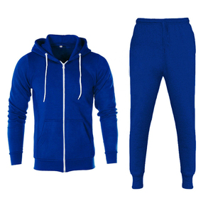 Nuevo diseño hecho a medida OEM cremallera chándal hombres 2 piezas conjuntos Hip Hop ropa para hombres Streetwear Casual conjunto hombres chándales - Product Image 1