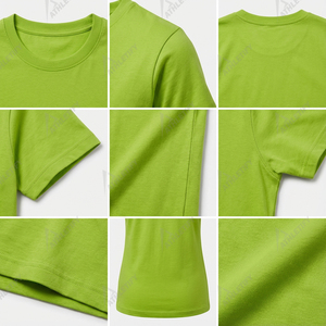 Camiseta de Algodón para Mujer, Transpirable, de Media Manga, Cuello Redondo, Hombros Descubiertos, Jersey de 180g, Verano, Simple, Lisa, Informal - Product Image 6