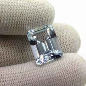 Anabiya Gems Natural Aguamarina Octágono Facetado Piedra preciosa Azul 12.50Cts 16x12x9mm África Origen - Product Image 3