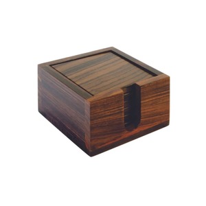 Juego de posavasos decorativos de madera con soporte, vajilla moderna ecológica para comedor, café, té, cerveza, hogar, cocina rústica - Product Image 4