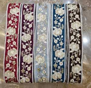 Encajes Bordados florales hechos a medida, surtido de colores, ideal para reventa por embellecedor y tienda de cinta - Product Image 2