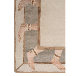 Tapis en laine et soie de bambou noué à la main Jaipur Wunderkammer LRB-9035, 10 mm, design rectangulaire original pour la maison, le couloir, le salon, pour adolescents - Product Image 4