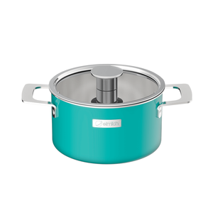 Elmich Hera EL-8134สเตนเลสไร้รอยต่อสไตล์อเมริกันหม้อไอน้ำขนาด18ซม. 22ชิ้น20ชิ้นกระทะขนาด26ซม. สีเทอร์คอยส์ - Product Image 3