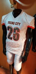 Ensemble d'uniformes de football américain brodés personnalisés de haute qualité Maillot respirant Pantalon Chaussettes Nom du joueur Logo Numéro Plus Size - Product Image 3