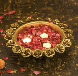 Nouveauté Bol décoratif en métal aluminium pour décoration de maison, cuisine et mariage pour centre de table - Product Image 1