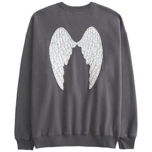 Sudadera de cuello redondo de gran tamaño para mujer, jersey en blanco de alta calidad, Sudadera con capucha con logotipo personalizado, ropa de calle cálida, OEM grueso - Product Image 2