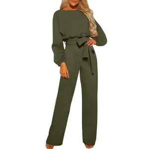 Combinaison pour femme personnalisée, 100% coton imprimé, coupe skinny, manches à volants, longueur maxi, taille haute, respirante, prix direct usine - Product Image 1