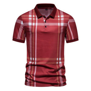 Camisetas de Verano 2023 para Hombre, Antiarrugas, Cuello Medio Abierto, Estilo Casual Elegante, Transpirables, de Manga Corta, de Poliéster/Algodón - Product Image 5