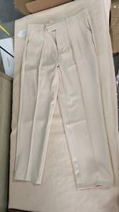 Pantalon en velours côtelé décontracté pour homme, 100% coton, taille mi-haute, coupe droite, pantalon de costume, longueur entière, style formel d'été - Product Image 5