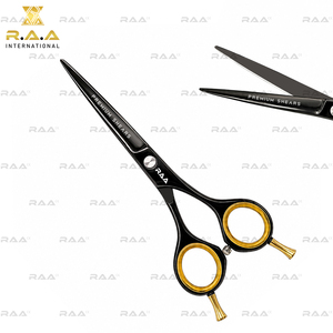 Ciseaux de barbier droits en acier inoxydable de haute qualité au design unique pour la coupe de cheveux, fabriqués au Pakistan R.A.A. INTERNATIONAL RAA-155 - Product Image 6