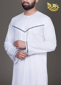 Jubba thawb เดรสยาวสไตล์อาหรับชุดเดรสผ้าเนื้อนุ่มระบายอากาศได้ดีสำหรับผู้ชายมุสลิม thawb แบบดั้งเดิม - Product Image 4