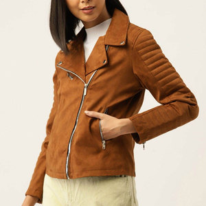 Vestes en cuir d'agneau pour femmes à prix avantageux, nouvelle collection, personnalisables, rembourrage en coton, coupe-vent et respirantes, quantité en gros - Product Image 2