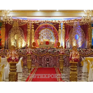 Estilo DE BIGOTE tradicional decoración de escenario de boda gloriosa boda estilo abierto decoración de escenario estilo de boda de Sri Lanka conjunto de escenario - Product Image 1
