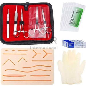 ชุดเครื่องมือฝึกหัดเย็บแผลสำหรับผ่าตัดแผ่นซิลิโคนเย็บแผลอุปกรณ์การฝึกอบรมนักศึกษาชาวเยอรมัน - Product Image 3