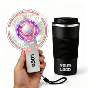 Ventilador LED Portátil Personalizado con Mensaje, para Fiestas, Bodas, Negocios, Promociones, Eventos, Regalos, Conciertos, Publicidad - Product Image 1