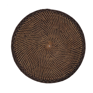 Set de table en rotin écologique brun foncé, assiettes rondes en rotin naturel, décoration de table de mariage, en provenance du Vietnam - Product Image 5