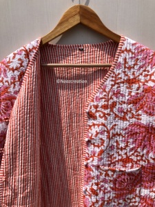 Vestes bohèmes en coton style floral pour l'automne et l'hiver, manteau réversible pour l'été, vêtements de rue, robe indienne faite à la main - Product Image 5