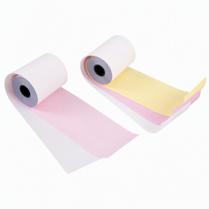 Rouleau de papier autocopiant NCR 75x70mm pour imprimante de reçus de caisse enregistreuse et TPV, 2 ou 3 plis, Fabricant OEM - Product Image 2
