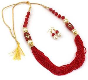 Top Selling Indian Manufacturer Bollywood Gold Plated <b>Pearl</b> Long Mala <b>Necklace</b> <b>Set</b> for Girls Women - Product Image 1