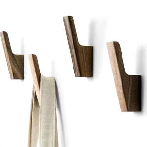 Perchero de Pared Multiusos de Madera de Pino Ecológica con Acabado Premium en Nogal Negro y Haya - Product Image 2