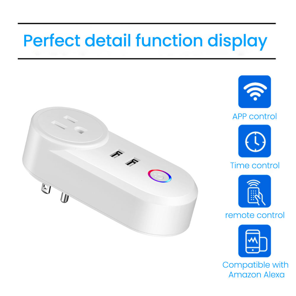 HONPNK Dual Usb Sockets Homekit Timed Home Assistant Wifi Wireless Smart Sockets