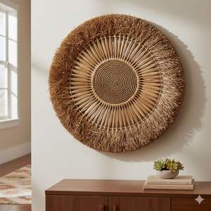 SURYA WALLDECORE Arbre à bananes en écorce de bananier, artisanat en macramé - Product Image 3