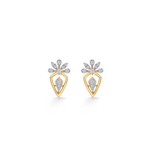 Pendientes de Corona de Cristal con Oro y Diamantes - Product Image 2