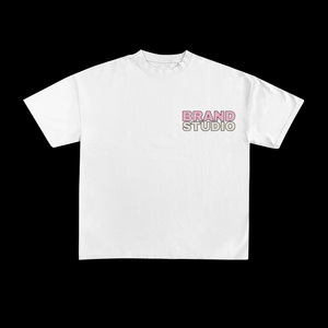 T-shirts pour hommes à col rond en coton 100% de haute qualité, imprimés sur mesure, coupe ample - Product Image 5