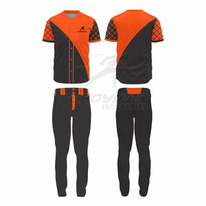 Camiseta de béisbol con botones completos de ajuste moderno, colores y logotipos personalizados, tecnología transpirable y absorbente de humedad, conjunto de estilo uniforme - Product Image 1