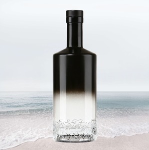 Bouteille en verre de 500 ml, 750 ml, 1 L, design fantaisie, dégradé de couleurs, gin, liqueur, <span class=keywords><strong>vodka</strong></span> avec bouchon, <span class=keywords><strong>prix</strong></span>, bouteilles de vin vides à vendre - Product Image 1