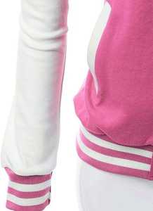 Veste de baseball en molleton doublée de polaire personnalisée pour femmes de haute qualité, unie, respirante, avec logo brodé, professionnelle - Product Image 5