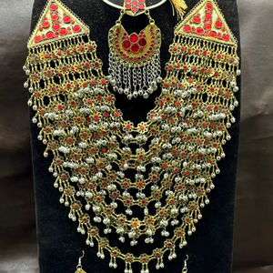 Conjunto de Collar y Aretes Estilo Tradicional Afgano, Joyería Antigua para Bodas, Conjuntos de Joyería Modernos y Personalizados para Mujer - Product Image 1