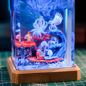 Custom Epoxy Lamp, Epoxy Resin Lamp, Custom Epoxy Resin Lamp, Resin Wood Art Lamp, Custom Night <b>Light</b>, Handmade Gift, Halloween - Product Image 3