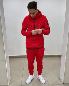 Venta al por mayor de los hombres Casual Jogger Sudadera con capucha chándal conjunto 100% poliéster nuevo diseño personalizado logotipo ropa deportiva - Product Image 5