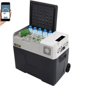 VEVOR 12V 24V Car Refrigerator 50L Single Zone Portable Freezer with Wheels Handle -4F 68F Compact <b>Fridge</b> for Travel <b>Camping</b> - Product Image 1