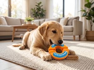 Juguete para Perros Ledu Toys Chew & Brush Squeaky Ring – Juguete de Goma con Cerdas para Masticar y Limpiar los Dientes - Product Image 3