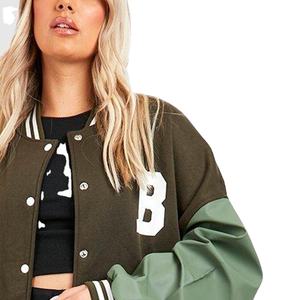 Chaqueta universitaria informal de invierno a la moda para mujer, abrigo deportivo para mujer, chaqueta de béisbol Varsity Bomber Letterman, chaquetas universitarias para mujer - Product Image 5