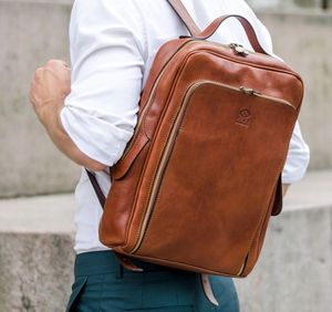 Mochila para portátil Ravello de cuero genuino - Product Image 3