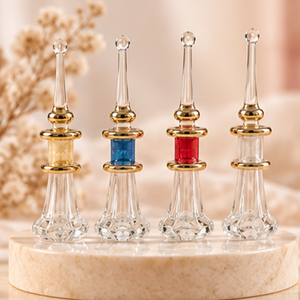 Bouteilles de parfum en verre Attar, verre coloré égyptien, bouchon long, vente en gros - Product Image 3