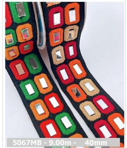 Lacets de travail en miroir sur mesure rubans et lacets brodés à la machine en divers modèles et couleurs pour robes de mariée - Product Image 4