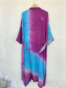 Kimono en soie vintage fait main Robe en soie crêpe cadeaux pour femmes - Product Image 6