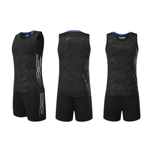 Diseño personalizado de los hombres de media manga sublimación impresa voleibol corto Jersey transpirable conjunto uniformes - Product Image 3