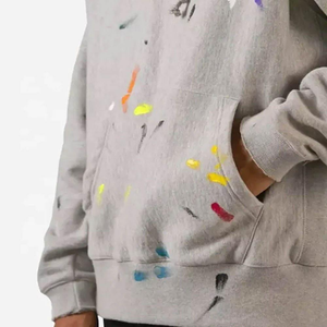 เสื้อฮู้ดแขนยาวโอเวอร์ไซส์สำหรับผู้ชายผ้าฝ้าย100% ระบายอากาศได้ดีผลิตในปากีสถานสำหรับฤดูใบไม้ร่วงขายส่ง - Product Image 3