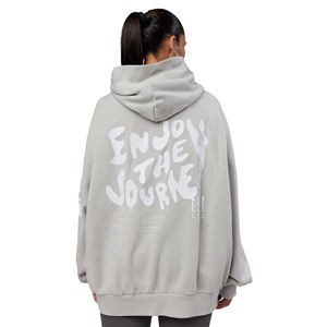 Venta al por mayor: Sudadera casual de invierno para mujer, 100% algodón, lavado mineral, hombros caídos, peso pesado, efecto desgastado, estilo vintage ácido, oversize - Product Image 4